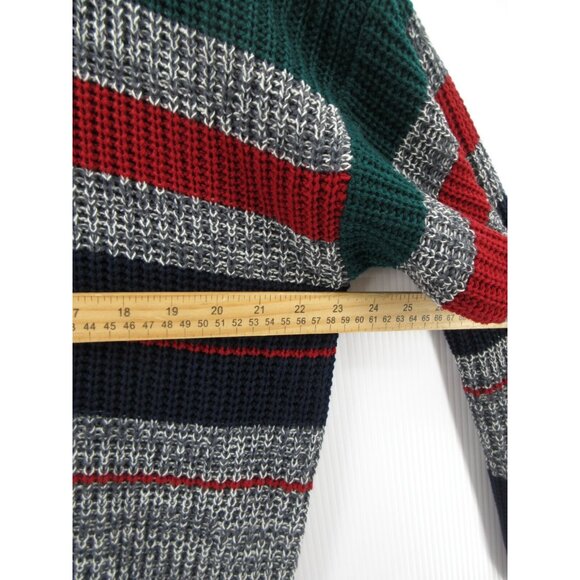 VINTAGE McGregor Sweater Large Pullover Striped 90s Grandpa Colorful - Picture 5 of 9